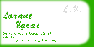lorant ugrai business card