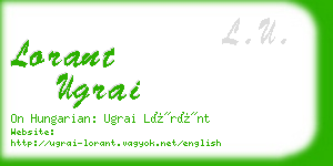 lorant ugrai business card